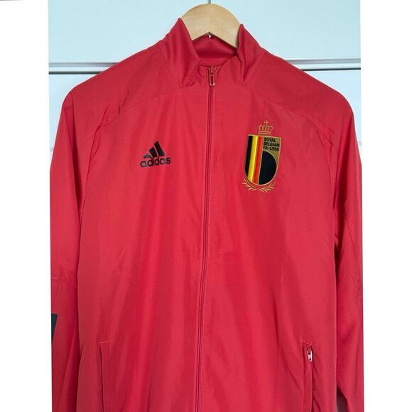 NWT Adidas Belgium Presentation Jacket Juniors Size 13-14 (Large) Glory Red - Picture 5 of 12